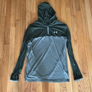 Youth Under Armour Long sleeve quarter zip with hoodie